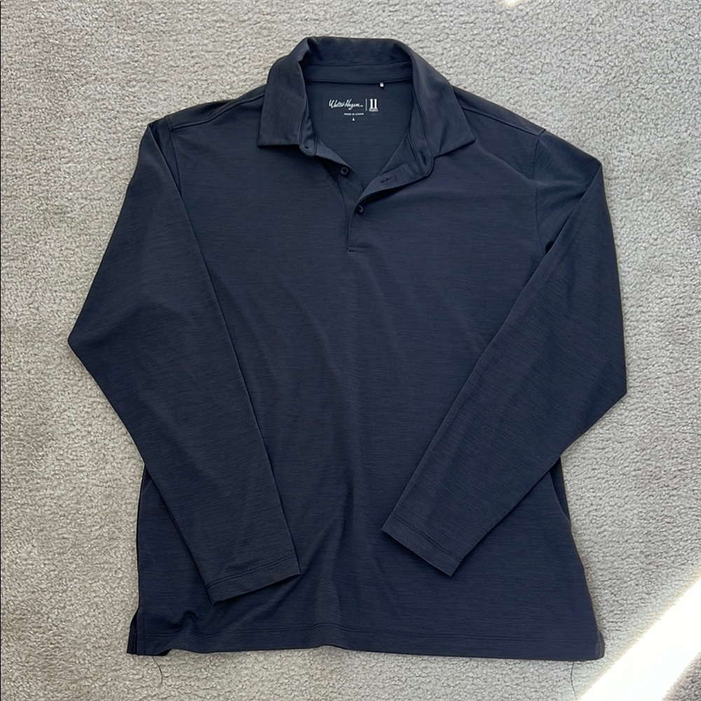 Walter Hagen Men's Black Long Sleeve Shirt